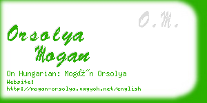 orsolya mogan business card